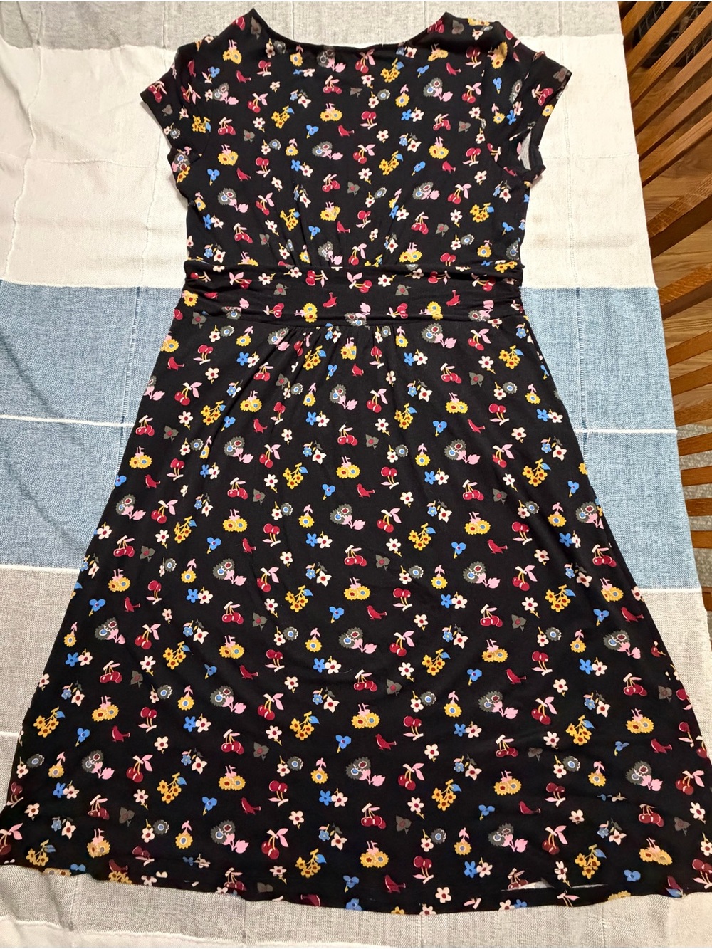 Boden Jersey Midi Dress- Black Floral - Picture 8 of 8